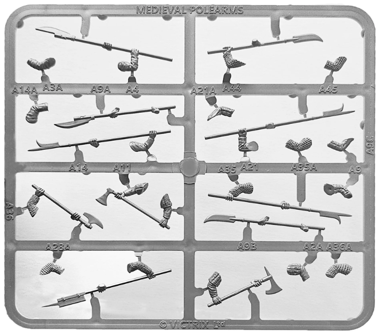 VICTRIX Foot Sergeants Sprues (x8 28mm Medieval Miniatures)