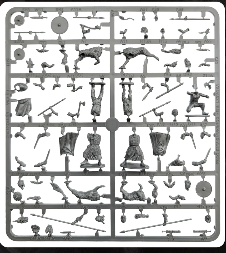 Victrix Irish Warriors Command Sprue | x9 28mm Miniatures