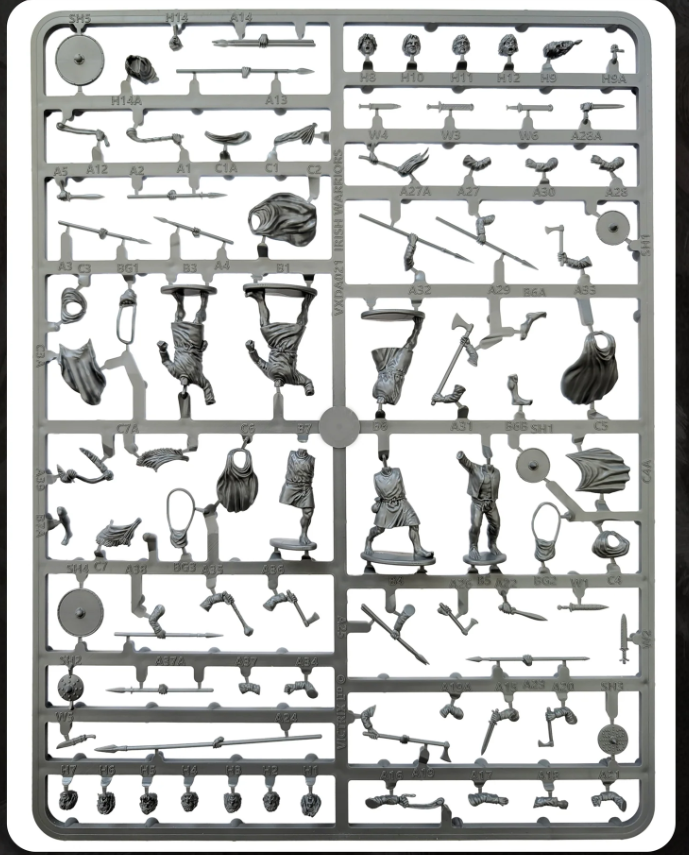 Victrix Irish Warriors Sprue | x6 28mm Miniatures