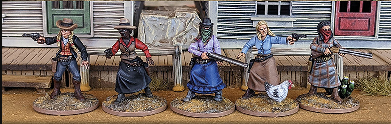 Gunfighters (Female) 28mm Cowboy Minis SPRUE (Great Escape Games)