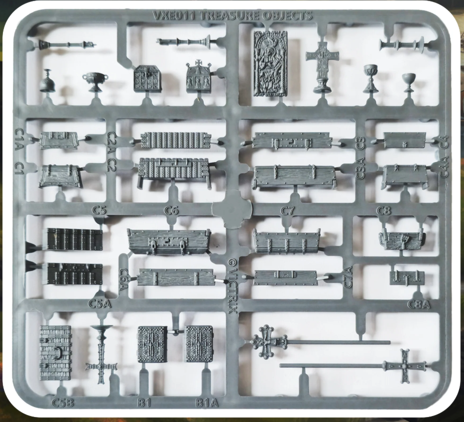 VICTRIX Treasures & Chests Sprue — 28mm Dark Age & Medieval Loot