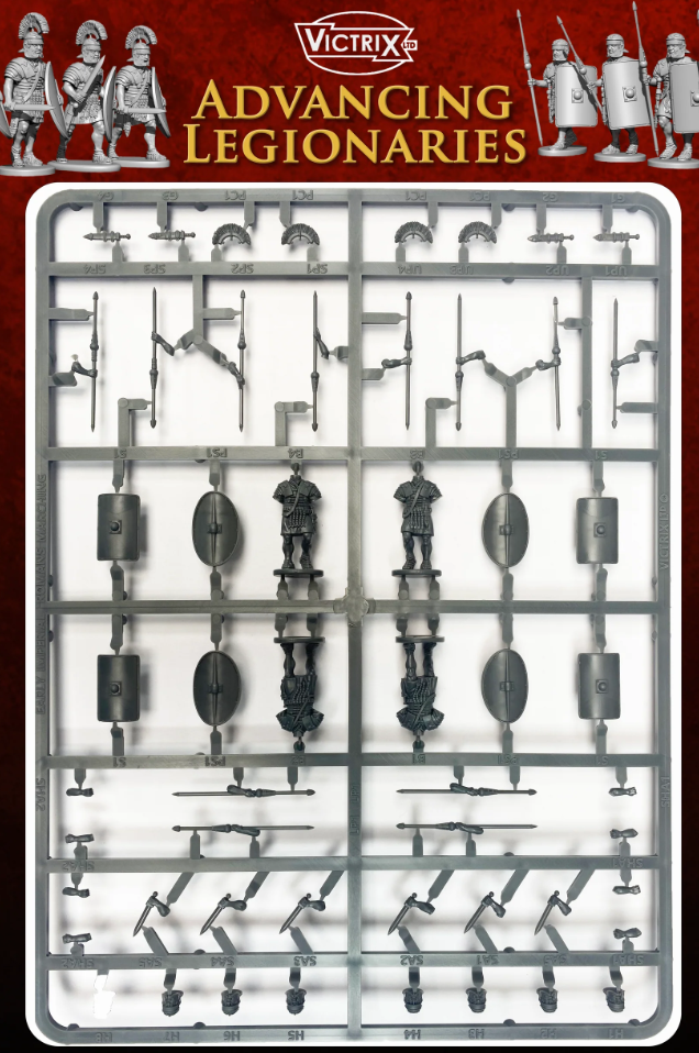 Victrix Advancing Roman Legionaries Sprue (x4 Miniatures) - 28mm