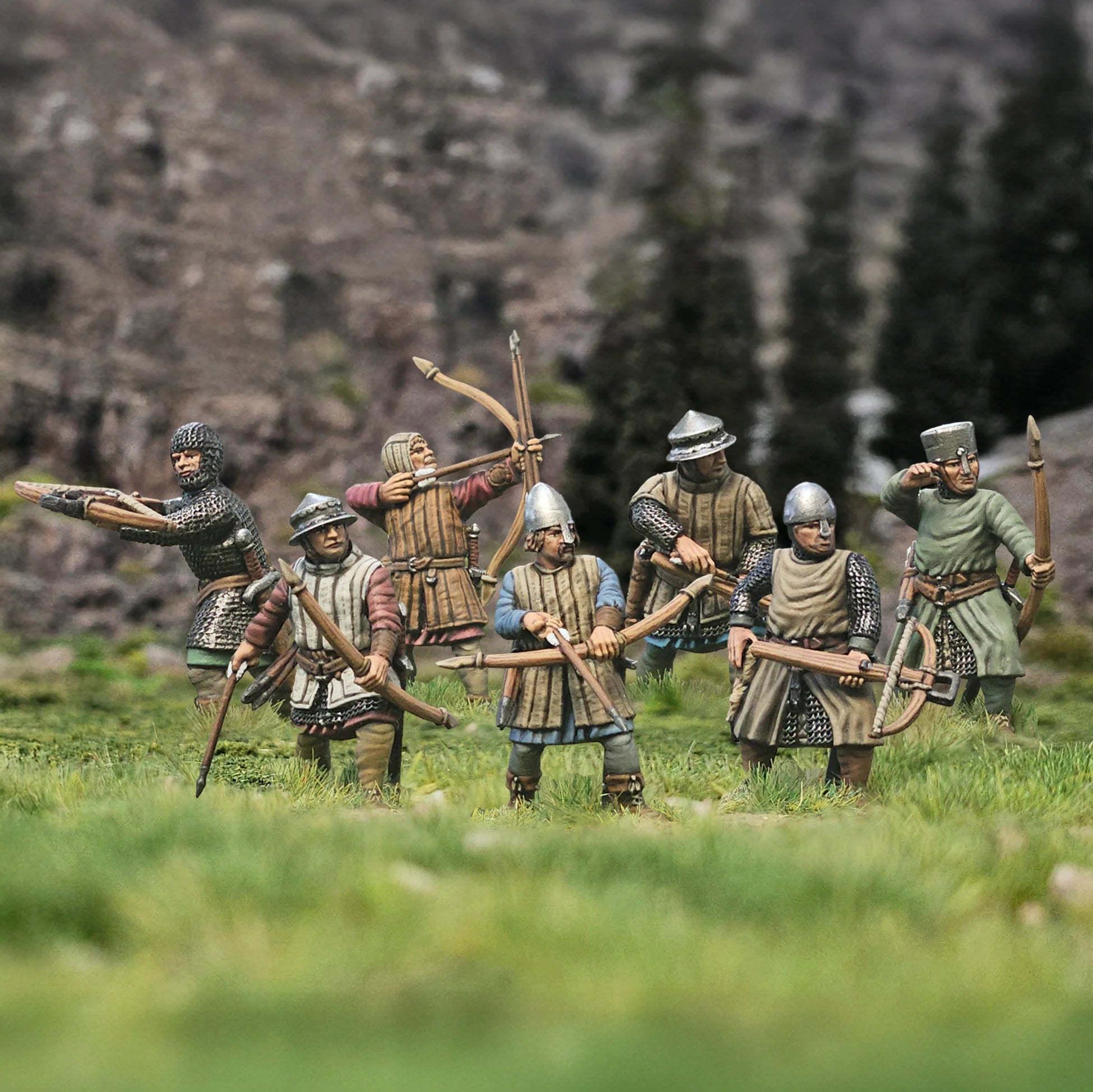 VICTRIX Medieval Crossbowmen & Archers Sprue (x6 Figures) - 28mm Miniatures