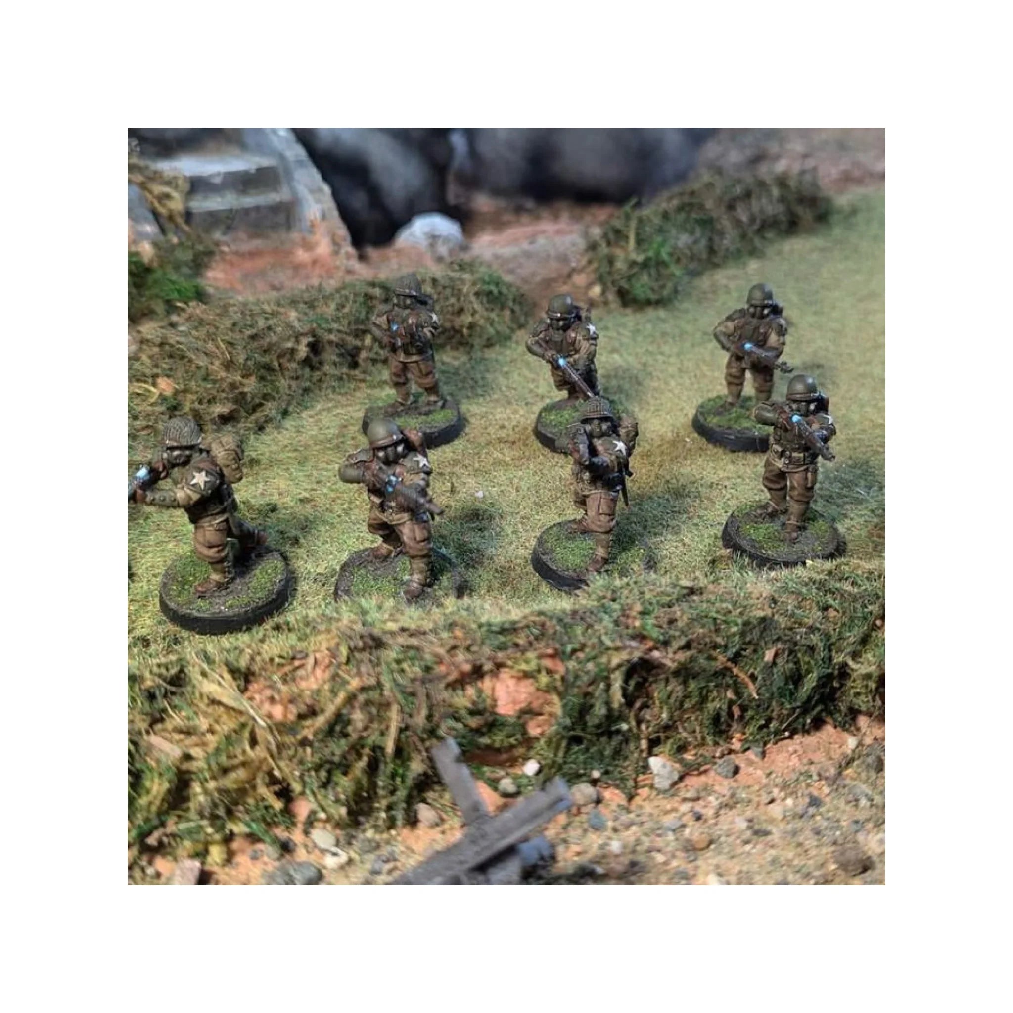 Marcher: U.S. GI Infantry Sprue - 28mm Dieselpunk Miniatures