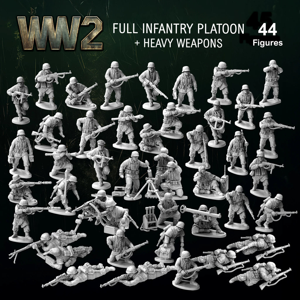 Victrix German Infantry & Heavy Weapons Set (x44 Figures) - 28mm WW2
