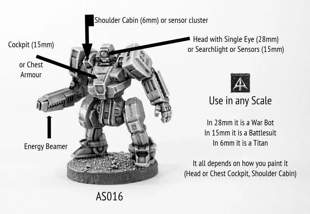Alternative Armies Xarka Warbot (x1) - 6mm Sci-Fi Miniatures