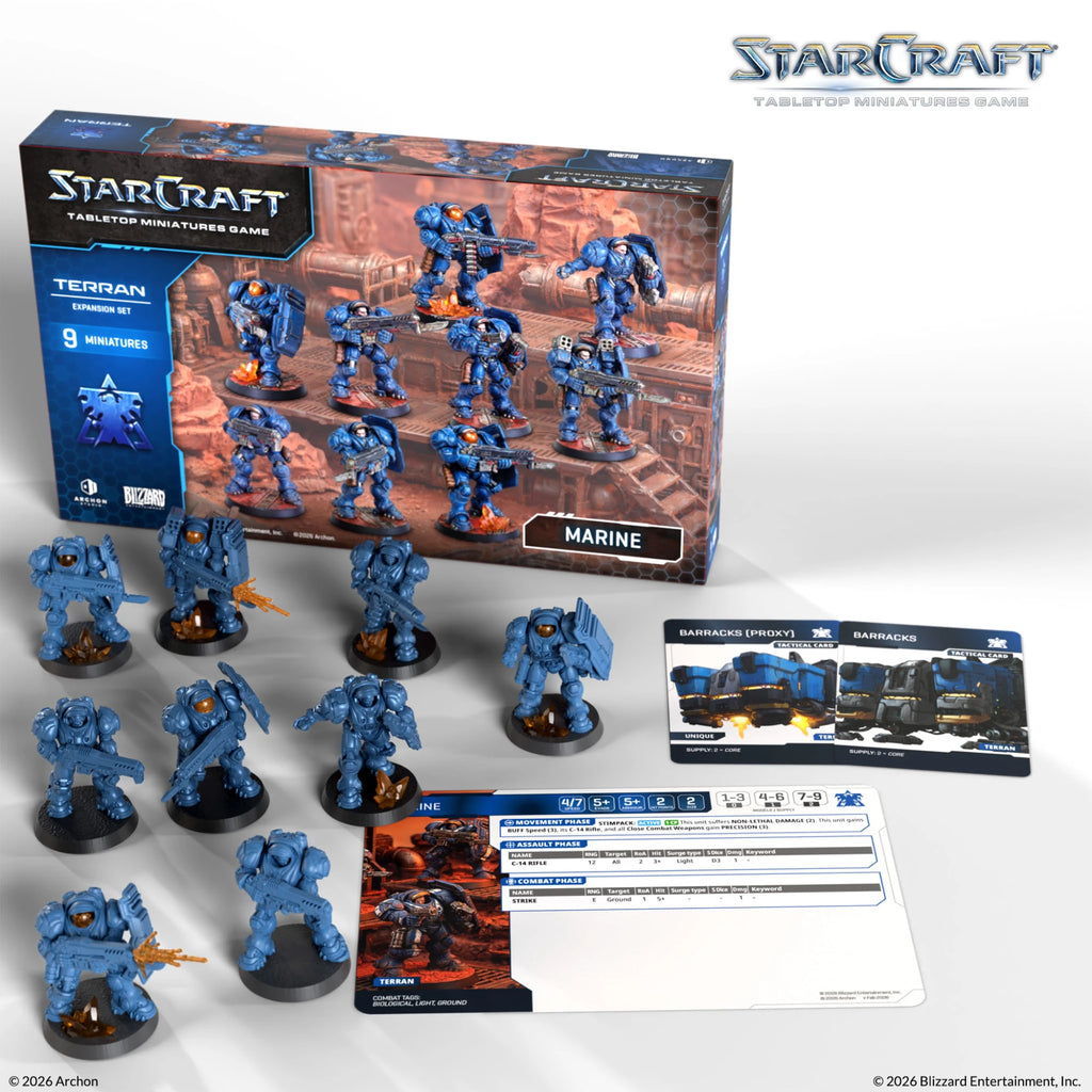 Terran Marines Squad (9 Miniatures) – Starcraft: The Miniatures Game