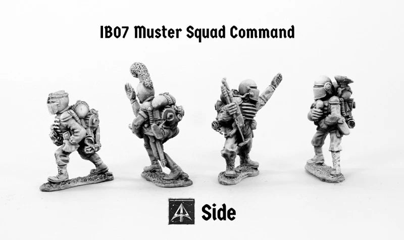Ion Age Muster Squad Command - 28mm Sci-Fi Miniatures