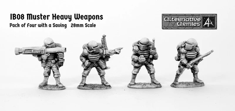 Ion Age Muster Heavy Weapons - 28mm Sci-Fi Miniatures