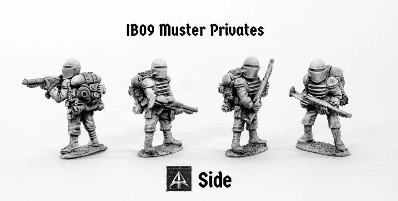 Ion Age Muster Privates - 28mm Sci-Fi Miniatures