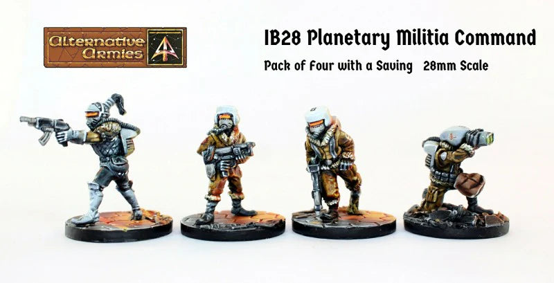 Ion Age Planetary Militia Command - 28mm Sci-Fi Miniatures