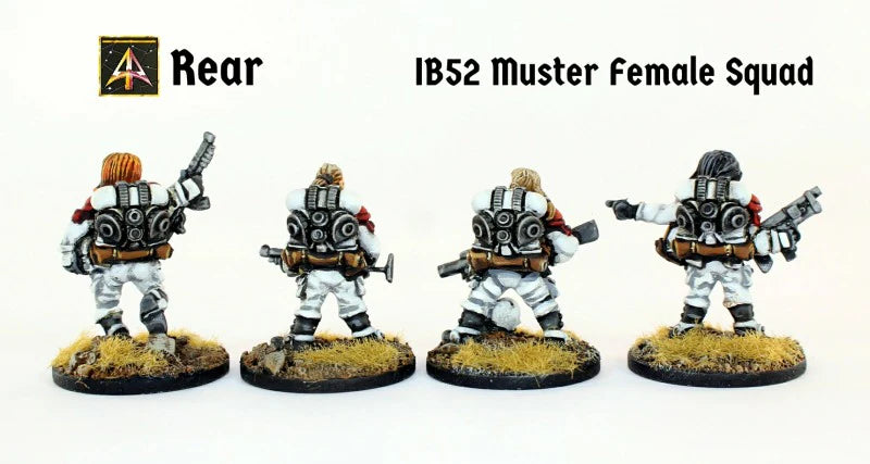 Ion Age Muster Female Squad - 28mm Sci-Fi Miniatures