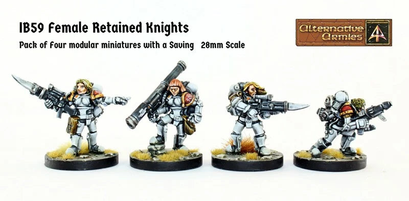 Ion Age Female Retained Knights - 28mm Sci-Fi Miniatures