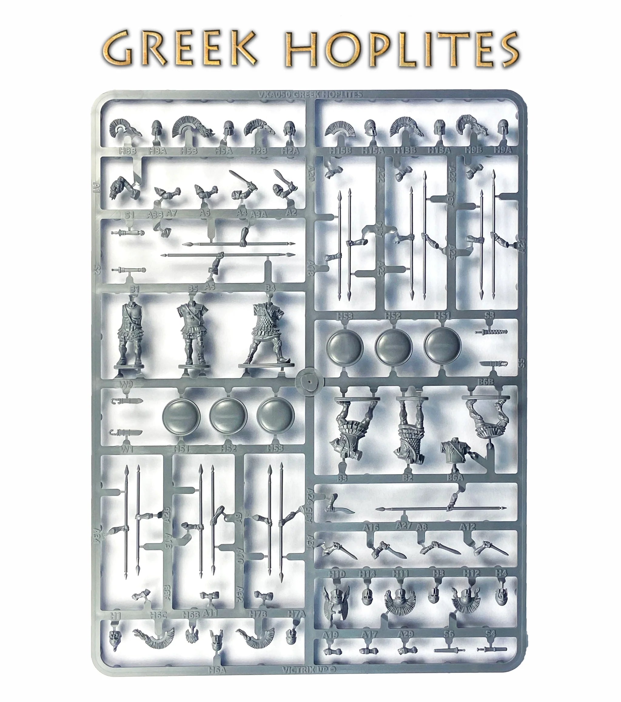 Victrix Greek Hoplites Sprues (x6 Miniatures) - 28mm
