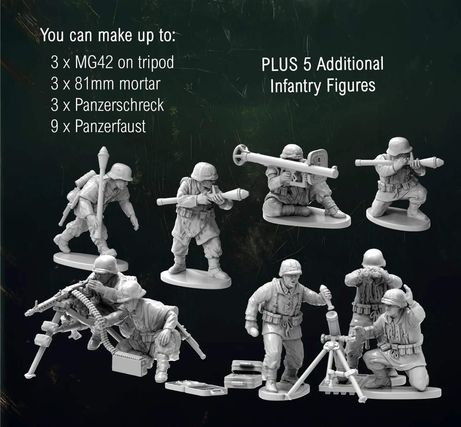 VICTRIX German Heavy Weapons Support (x32 Figures) - 28mm WW2 Miniatures
