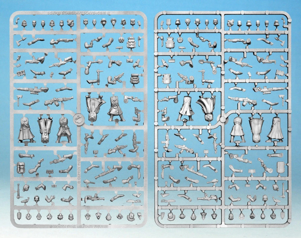 Stargrave Scavengers II – Female Sci-Fi Miniatures Sprue (x5 28mm  minis)