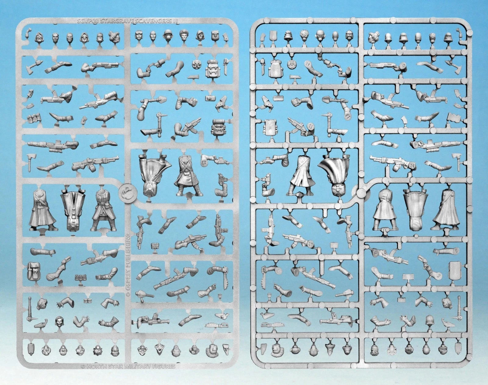 Stargrave Scavengers II – Female Sci-Fi Miniatures Sprue (x5 28mm  minis)