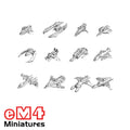 Spaceship Miniatures for Full Thrust Dropfleet Commander X-Wing – x12 Plastic Ships (eM4)