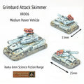 Alternative Armies Xarka Grimbard Attack Skimmer (x4) - 6mm Sci-Fi Miniatures