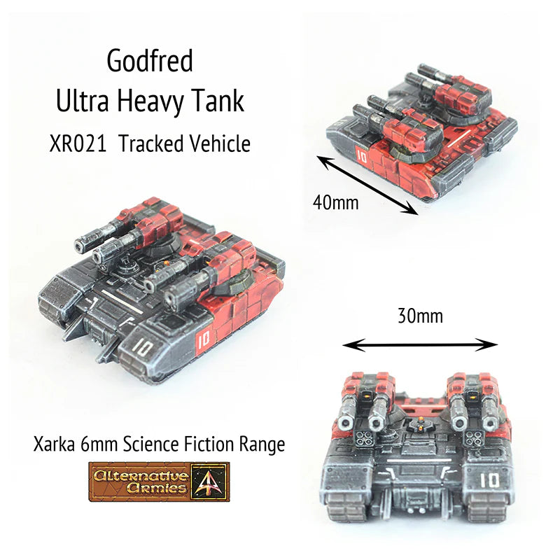 Alternative Armies Xarka Godfred Ultra Heavy Tank (x1) - 6mm Sci-Fi Miniatures