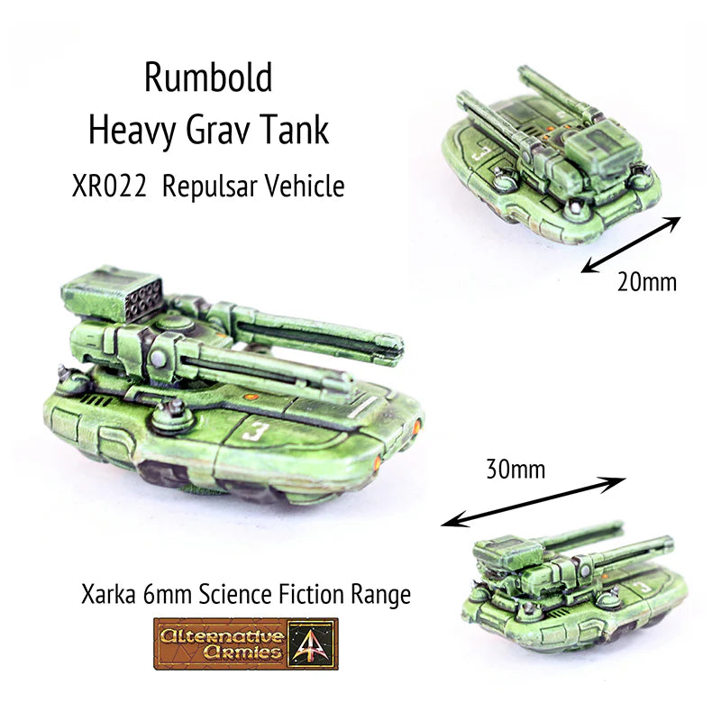 Alternative Armies Xarka Rumbold Heavy Grav Tank (x1) - 6mm Sci-Fi Miniatures